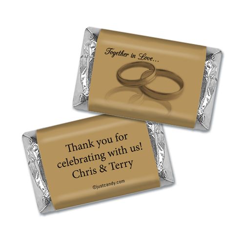 Anniversary Personalized Hershey's Miniatures Wrappers 50th Rings