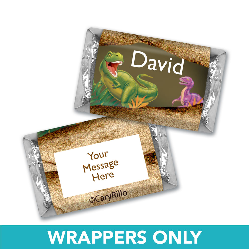 Birthday | Personalized Hershey's Mini Wrappers | Dinosaur - JustCandy.com