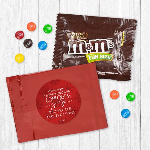 Personalized Christmas Comfort and Joy Milk Chocolate M&Ms