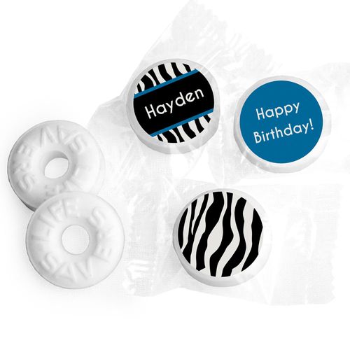 Birthday Personalized Life Savers Mints Zebra Then & Now