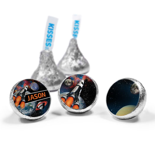 Personalized Birthday Space Blast Hershey's Kisses - JustCandy.com