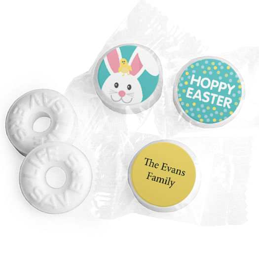 Personalized Easter Blue Chick Life Savers Mints - JustCandy.com
