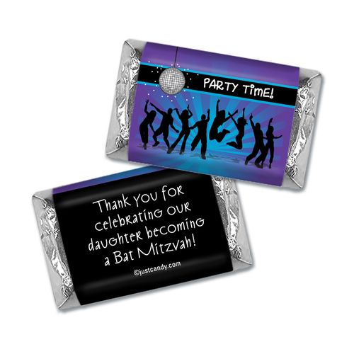 Bat Mitzvah Personalized Hershey's Miniatures Wrappers Disco Dance