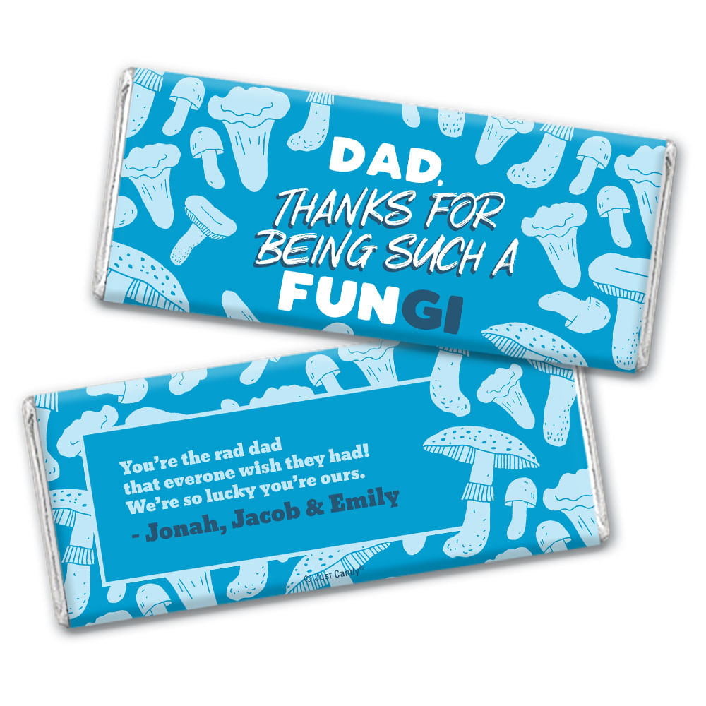 Personalized Fathers Day Dads A Fungi Chocolate Bar