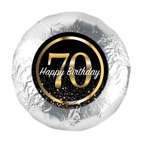 Milestone 70th Birthday 1.25" Sticker Elegant Birthday Bash (48 Stickers)