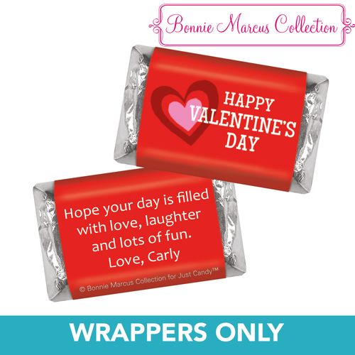 Bonnie Marcus Personalized Valentine's Day Solid Red Mini Wrappers