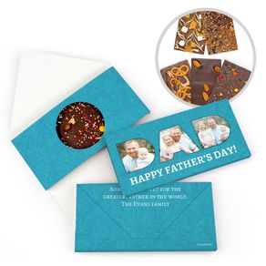 Personalized Father's Day Photos Gourmet Infused Belgian Chocolate Bars (3.5oz)