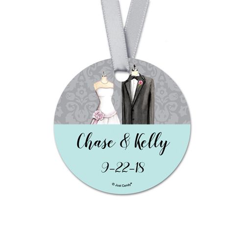 Personalized Bonnie Marcus Collection Round Together Forever Wedding Favor Gift Tags (20 Pack)