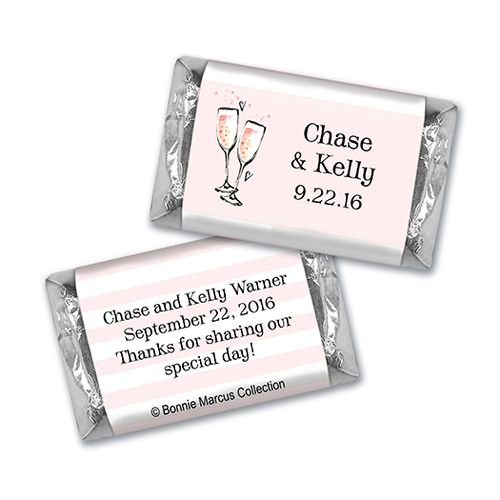 Bonnie Marcus Collection Chocolate Candy Bar and Wrapper The Bubbly Custom Wedding Favor