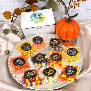 Personalized Thanksgiving Candy Gift Box Autumn Thanks