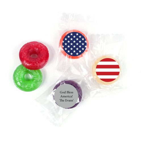 Personalized Patriotic American Flag LifeSavers 5 Flavor Hard Candy