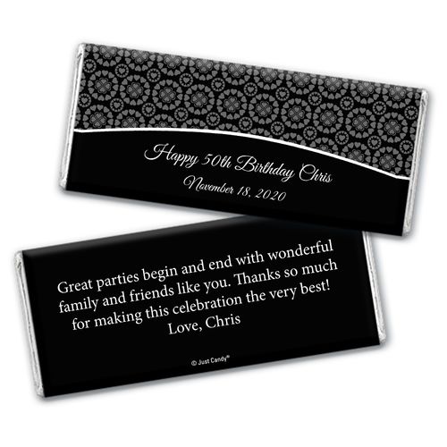 Birthday Personalized Chocolate Bar Wrappers Patterned