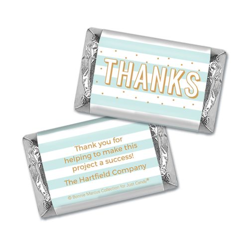 Personalized Bonnie Marcus Thank You Stripes and Dots Mini Wrappers Only
