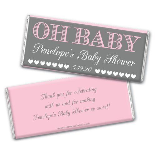 Personalized Bonnie Marcus Baby Shower Oh Baby Chocolate Bar Wrappers Only