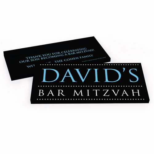 Deluxe Personalized Bar Mitzvah Classic Chocolate Bar in Gift Box