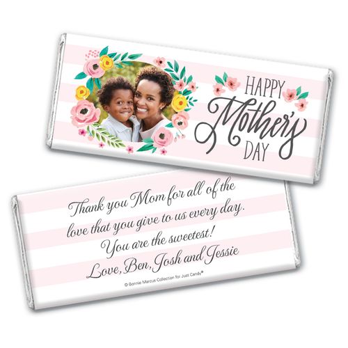 Personalized Bonnie Marcus Mother's Day Floral Embrace Chocolate Bar & Wrapper
