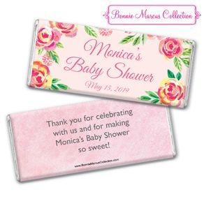 Personalized Bonnie Marcus Baby Shower Spring Baby Chocolate Bar & Wrapper