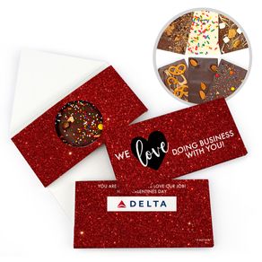 Personalized Valentine's Day Corporate Dazzle Gourmet Infused Belgian Chocolate Bars (3.5oz)
