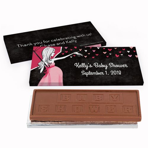Deluxe Personalized Baby Shower Sprinkling Embossed Chocolate Bar in Gift Box