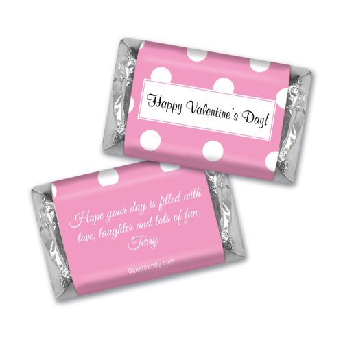 Valentine's Day Personalized Hershey's Miniatures Polka Dots