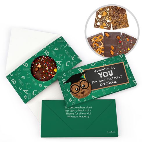 Personalized Teacher Appreciation Smart Cookie Gourmet Infused Belgian Chocolate Bars (3.5oz)