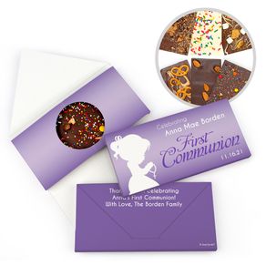 Personalized First Communion Precious Prayers Gourmet Infused Belgian Chocolate Bars (3.5oz)