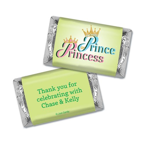 Gender Reveal Prince or Princess Personalized Hershey's Miniatures Wrappers