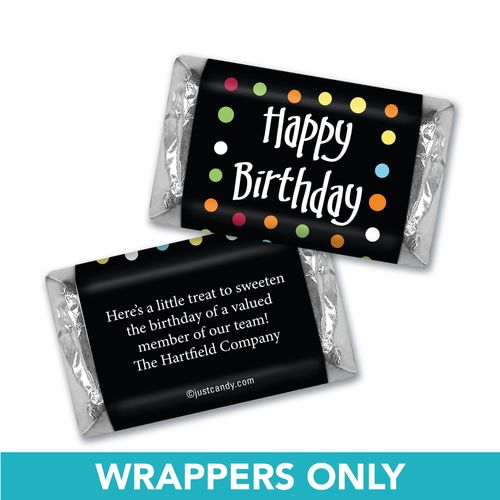Personalized Birthday Polka Dot Hershey's Miniature Wrappers only