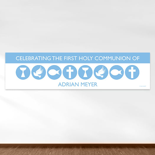 Personalized Bonnie Marcus Boy Communion Religious Icons 5 Ft. Banner ...