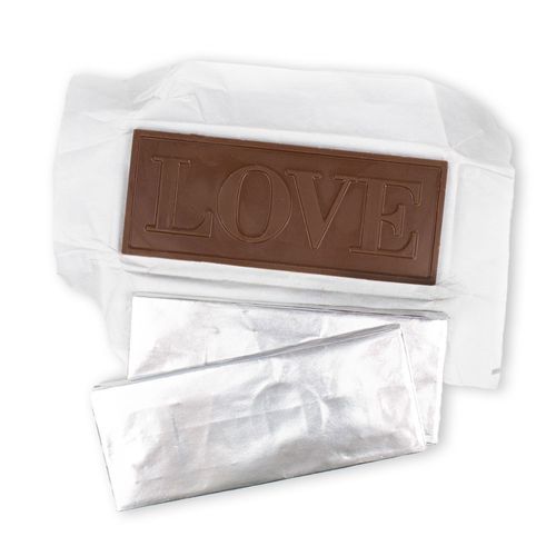 Embossed Just Married Belgian Milk Chocolate Bar (12 Pack)