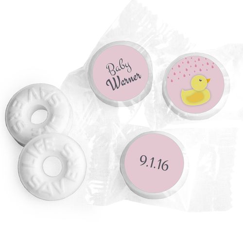 Baby Shower Personalized Life Savers Mints Duck Rain Shower