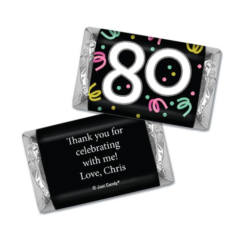 Personalized Eighty Confetti Birthday Hershey's Miniatures
