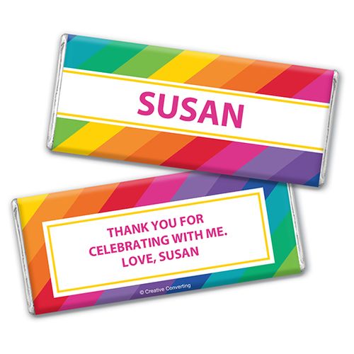 Personalized Birthday Rainbow Chocolate Bar & Wrapper