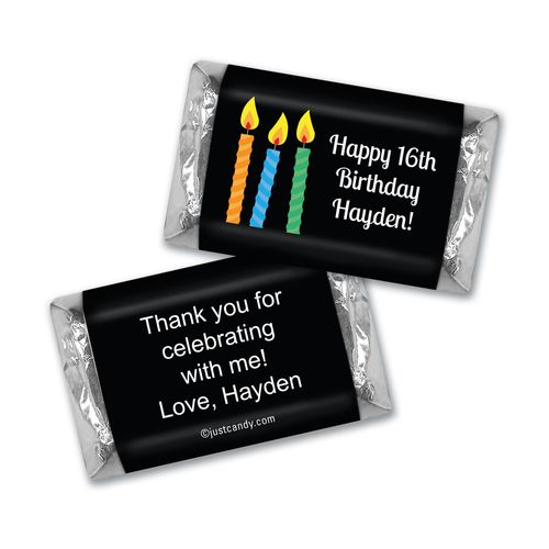 Birthday Personalized Hershey's Miniatures Lit Candles