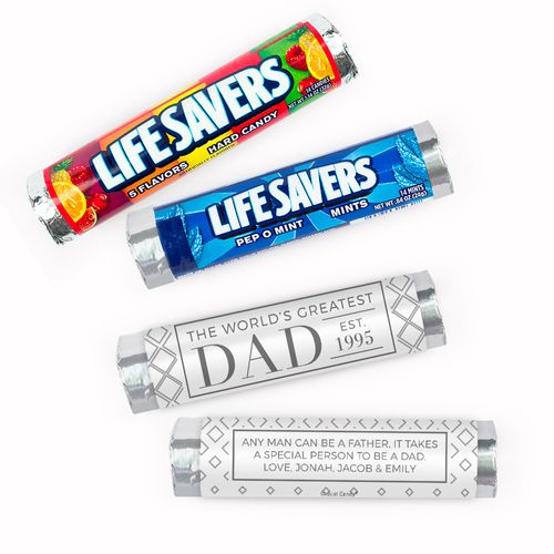 Personalized Father's Day Classic Dad Lifesavers Rolls (20 Rolls)