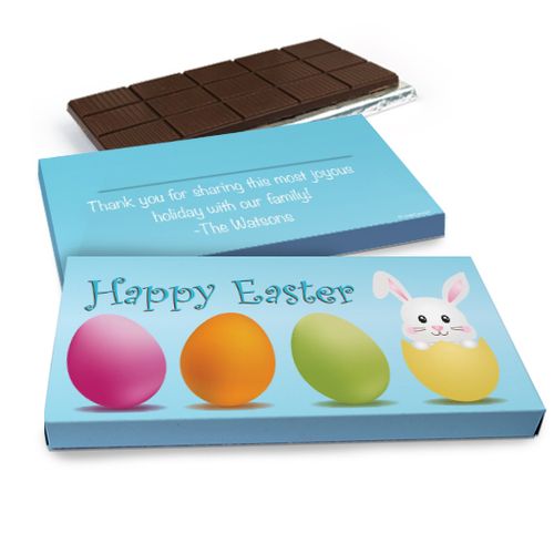 Deluxe Personalized Easter Hatched a Bunny Chocolate Bar in Gift Box (3oz Bar)