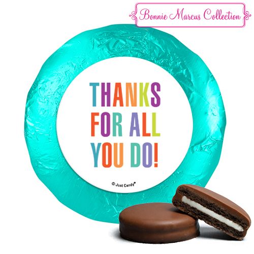 Personalized Bonnie Marcus Business Thank you Stripes Chocolate Covered Oreos