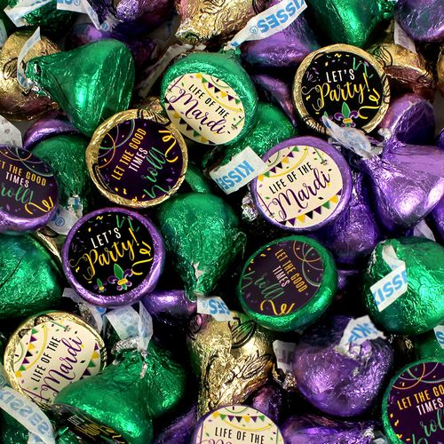 Assembled Let's Party Mardi Gras Hershey's Kisses Candy