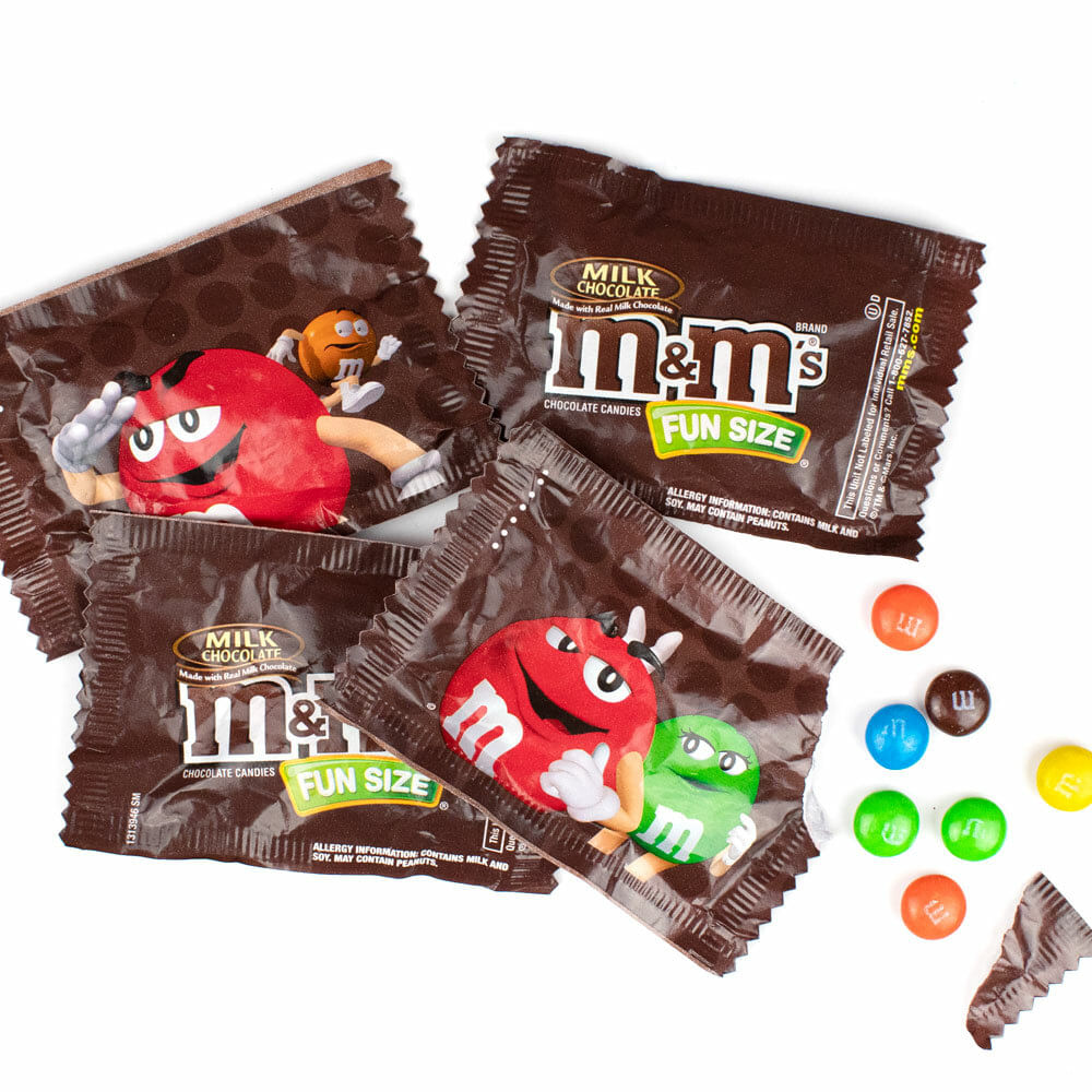 M&Ms Milk Chocolate Candies - Fun Size Treat Packs 