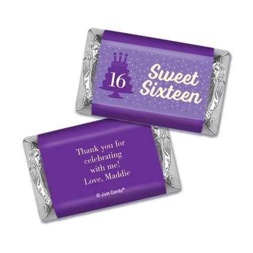 Personalized Birthday Hershey's Miniatures Wrappers Sweet 16 Let's Celebrate