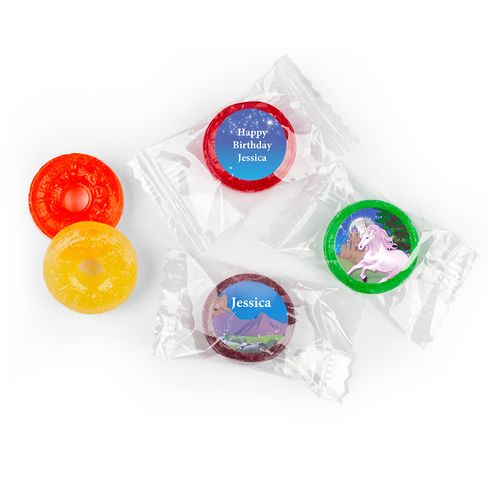 Personalized Birthday Unicorn Life Savers 5 Flavor Hard Candy