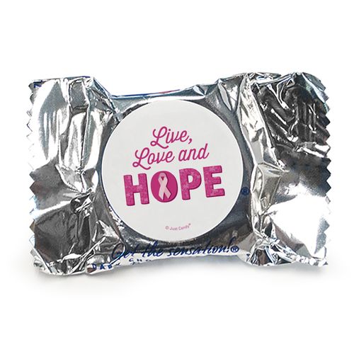 Personalized Breast Cancer Awareness Live Love Hope York Peppermint Patties