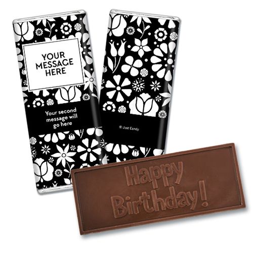 Personalized Adult Birthday Embossed Happy Birthday Chocolate Bar & Wrapper