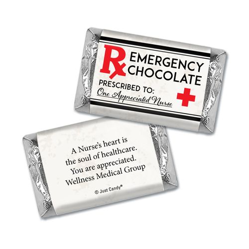 Nurse Appreciation Personalized Mini Wrappers Emergency Chocolate