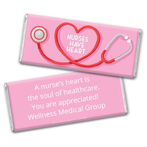 Personalized Bonnie Marcus Collection Nurse Appreciation Stethoscope Chocolate Bar Wrappers