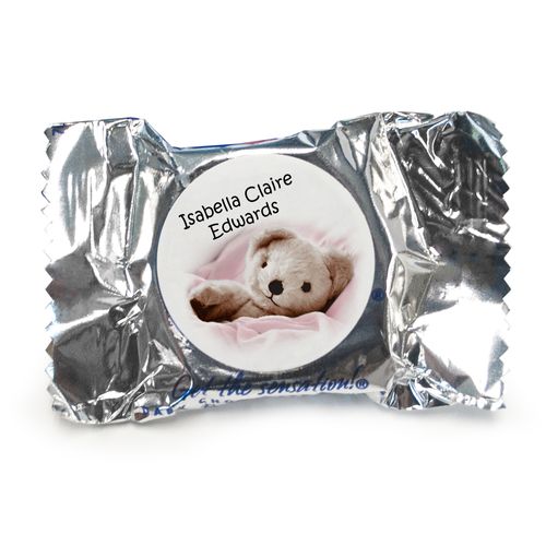 Baby Girl Announcement Personalized York Peppermint Patties It's a Girl! Teddy Bear