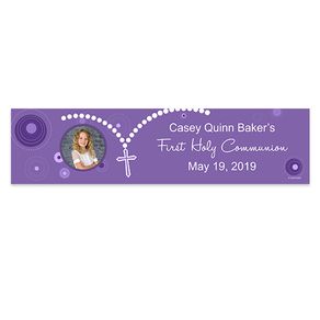 Personalized Communion Rosary Photo 5 Ft. Banner