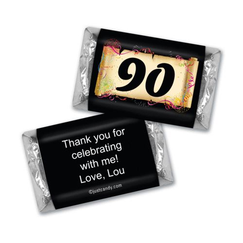 90th Personalized Adult Birthday Mini Wrappers