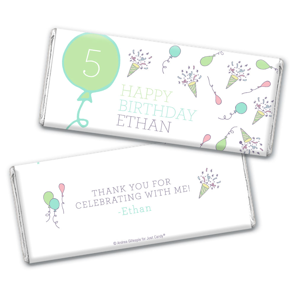 Personalized Birthday Party Time Hershey's Milk Chocolate Bar & Wrapper ...