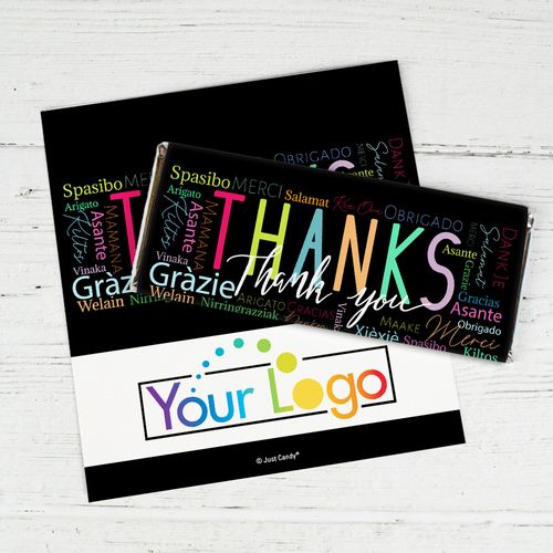 Personalized Thanks Language Logo It's Crunch Time Chocolate Bar Wrappers Only